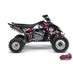   Karosszéria védő dekor matrica készlet Quad SUZUKI Trash Fekete/Rózsaszín Széria