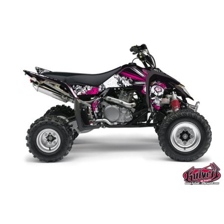 Karosszéria védő dekor matrica készlet Quad SUZUKI Trash Fekete/Rózsaszín Széria