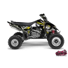   Karosszéria védő dekor matrica készlet Quad SUZUKI Trash Fekete/Sárga Széria