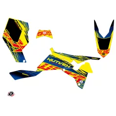   Karosszéria védő dekor matrica készlet Quad SUZUKI Eraser Kék/Sárga Széria