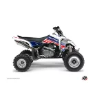 Karosszéria védő dekor matrica készlet Quad SUZUKI Eraser Kék/Piros Széria