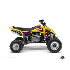  Karosszéria védő dekor matrica készlet Quad SUZUKI Stage Sárga/Violet Széria