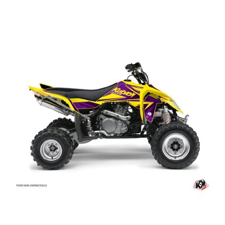 Karosszéria védő dekor matrica készlet Quad SUZUKI Stage Sárga/Violet Széria
