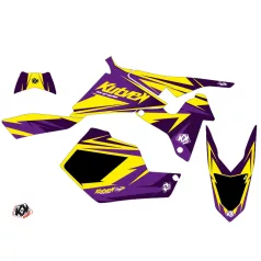   Karosszéria védő dekor matrica készlet Quad SUZUKI Stage Sárga/Violet Széria