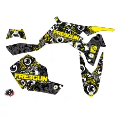  Karosszéria védő dekor matrica készlet Quad SUZUKI Freegun eyed Sárga Széria