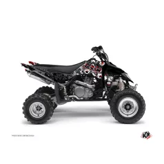   Karosszéria védő dekor matrica készlet Quad SUZUKI Freegun eyed Szürke/Piros Széria