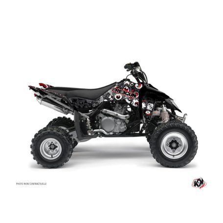Karosszéria védő dekor matrica készlet Quad SUZUKI Freegun eyed Szürke/Piros Széria
