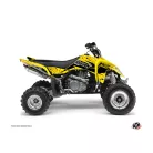 Karosszéria védő dekor matrica készlet Quad SUZUKI Predator Fekete/Sárga Széria
