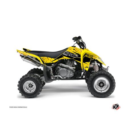 Karosszéria védő dekor matrica készlet Quad SUZUKI Predator Fekete/Sárga Széria