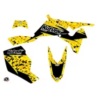Karosszéria védő dekor matrica készlet Quad SUZUKI Predator Fekete/Sárga Széria