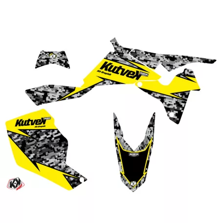 Karosszéria védő dekor matrica készlet Quad SUZUKI Predator Sárga Széria