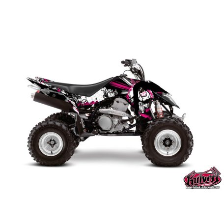 Karosszéria védő dekor matrica készlet Quad SUZUKI Trash Fekete/Rózsaszín Széria