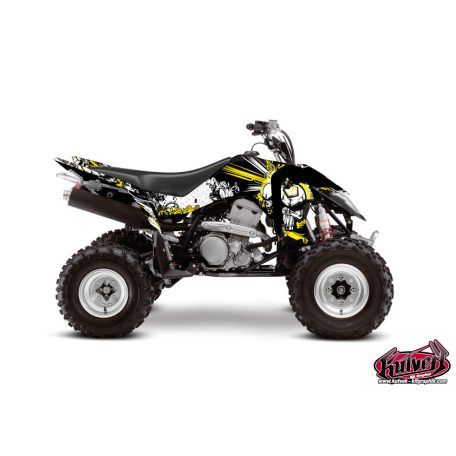 Karosszéria védő dekor matrica készlet Quad SUZUKI Trash Fekete/Sárga Széria