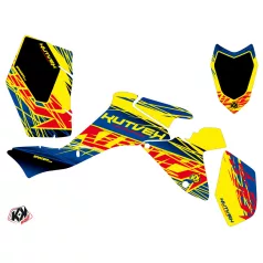   Karosszéria védő dekor matrica készlet Quad SUZUKI Eraser Kék/Sárga Széria