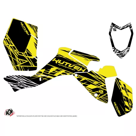 Karosszéria védő dekor matrica készlet Quad SUZUKI Eraser fluo Sárga Széria