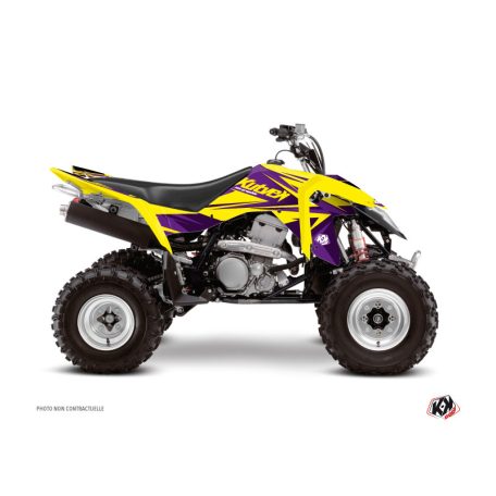 Karosszéria védő dekor matrica készlet Quad SUZUKI Stage Sárga/Violet Széria