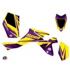 Karosszéria védő dekor matrica készlet Quad SUZUKI Stage Sárga/Violet Széria