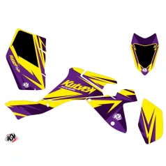   Karosszéria védő dekor matrica készlet Quad SUZUKI Stage Sárga/Violet Széria