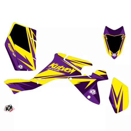 Karosszéria védő dekor matrica készlet Quad SUZUKI Stage Sárga/Violet Széria