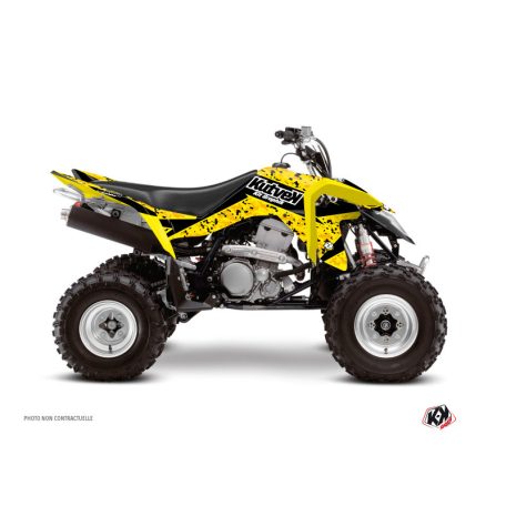 Karosszéria védő dekor matrica készlet Quad SUZUKI Predator Fekete/Sárga Széria