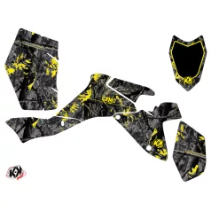   Karosszéria védő dekor matrica készlet Quad SUZUKI Camo Fekete/Sárga Széria