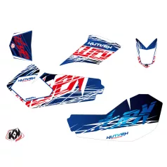   Karosszéria védő dekor matrica készlet Quad SUZUKI Eraser Kék/Piros Széria