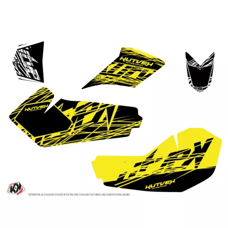 Karosszéria védő dekor matrica készlet Quad SUZUKI Eraser fluo Sárga Széria