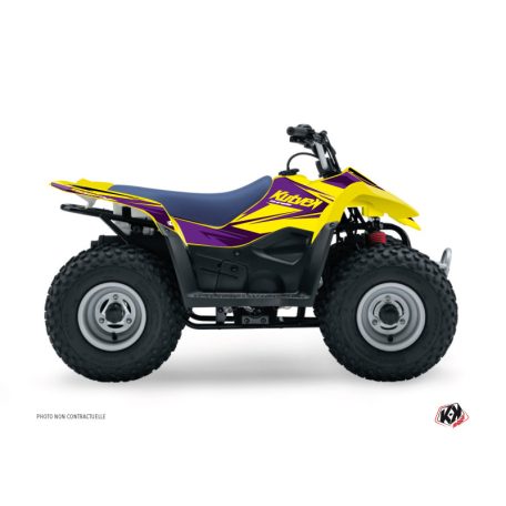 Karosszéria védő dekor matrica készlet Quad SUZUKI Stage Sárga/Violet Széria