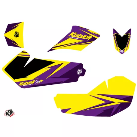 Karosszéria védő dekor matrica készlet Quad SUZUKI Stage Sárga/Violet Széria
