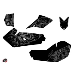   Karosszéria védő dekor matrica készlet Quad SUZUKI Zombies dark Fekete Széria