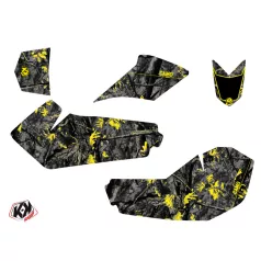   Karosszéria védő dekor matrica készlet Quad SUZUKI Camo Fekete/Sárga Széria