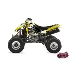Karosszéria védő dekor matrica készlet Quad SUZUKI Trash Fekete/Sárga Széria