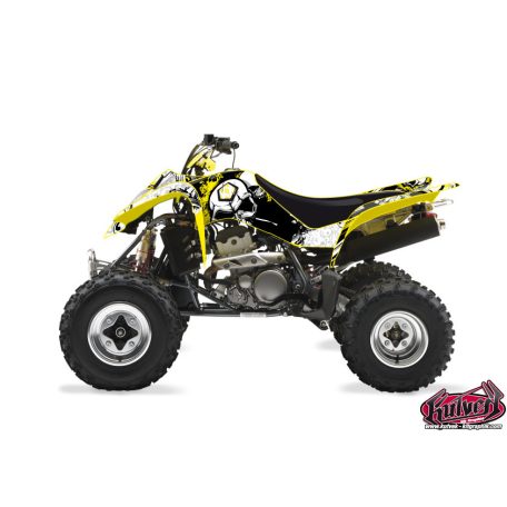 Karosszéria védő dekor matrica készlet Quad SUZUKI Trash Fekete/Sárga Széria