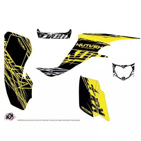 Karosszéria védő dekor matrica készlet Quad SUZUKI Eraser fluo Sárga Széria