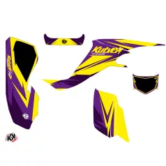   Karosszéria védő dekor matrica készlet Quad SUZUKI Stage Sárga/Violet Széria