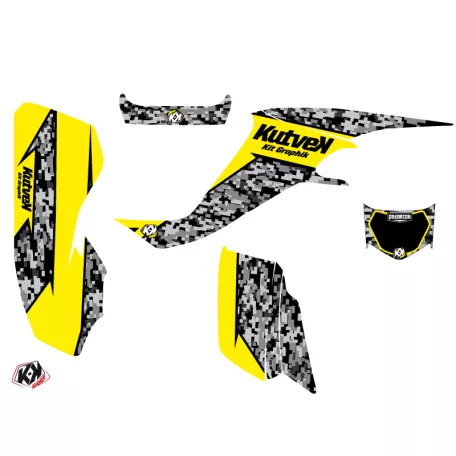 Karosszéria védő dekor matrica készlet Quad SUZUKI Predator Sárga Széria