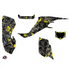   Karosszéria védő dekor matrica készlet Quad SUZUKI Camo Fekete/Sárga Széria