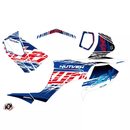 Karosszéria védő dekor matrica készlet Quad SUZUKI Eraser Kék/Piros Széria