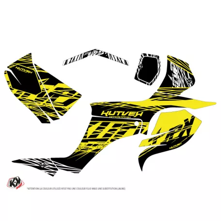 Karosszéria védő dekor matrica készlet Quad SUZUKI Eraser fluo Sárga Széria