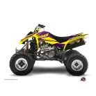 Karosszéria védő dekor matrica készlet Quad SUZUKI Stage Sárga/Violet Széria