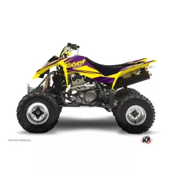   Karosszéria védő dekor matrica készlet Quad SUZUKI Stage Sárga/Violet Széria