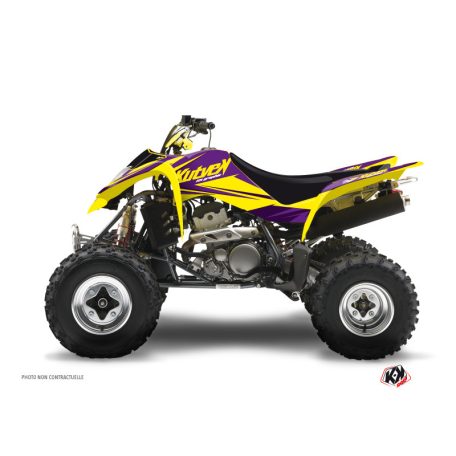 Karosszéria védő dekor matrica készlet Quad SUZUKI Stage Sárga/Violet Széria