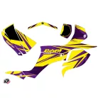 Karosszéria védő dekor matrica készlet Quad SUZUKI Stage Sárga/Violet Széria
