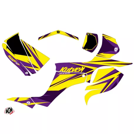Karosszéria védő dekor matrica készlet Quad SUZUKI Stage Sárga/Violet Széria