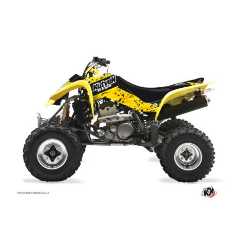 Karosszéria védő dekor matrica készlet Quad SUZUKI Predator Fekete/Sárga Széria