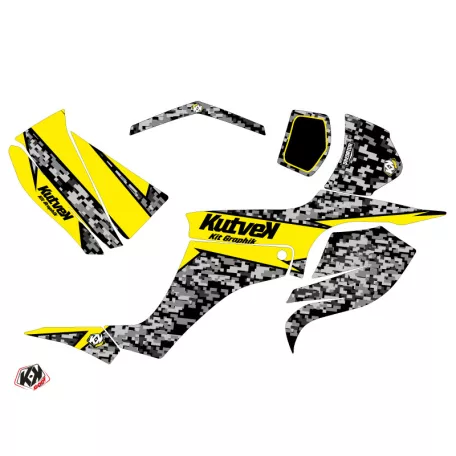 Karosszéria védő dekor matrica készlet Quad SUZUKI Predator Sárga Széria