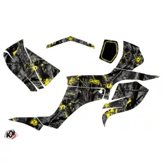   Karosszéria védő dekor matrica készlet Quad SUZUKI Camo Fekete/Sárga Széria