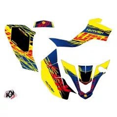   Karosszéria védő dekor matrica készlet Quad SUZUKI Eraser Kék/Sárga Széria