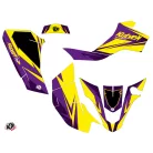 Karosszéria védő dekor matrica készlet Quad SUZUKI Stage Sárga/Violet Széria