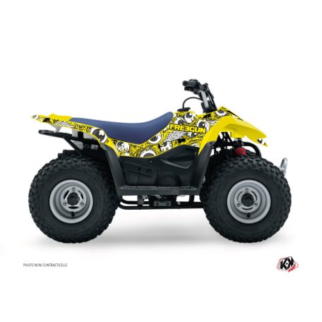 Karosszéria védő dekor matrica készlet Quad SUZUKI Freegun eyed Sárga Széria